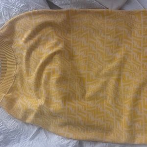 Fendi FF Vertigo knit midi skirt in yellow